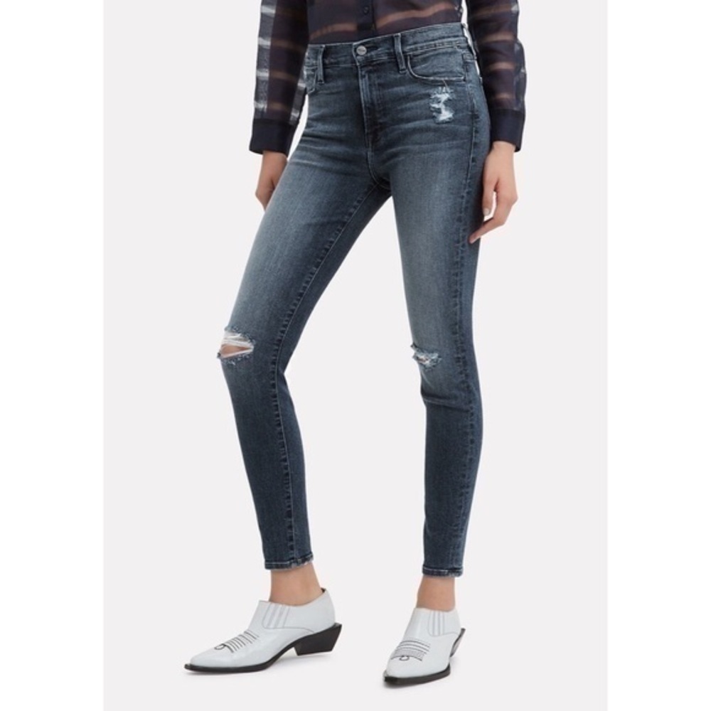 Frame Denim • Le High Skinny Jeans Magellan Destroyed Details
